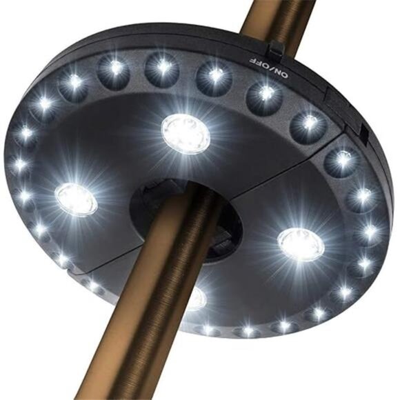 Patio Umbrella Light 3 Brightness Modes Cordless 28 LED Lights-4 x AA Battery - Picture 7 of 7